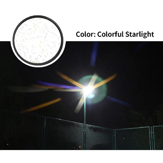 Walkingway Streak Flare lens Filter Colorful Starlight Cinematic 49 52 55 58 62 67 72 77 82MM Camera Filter for Camera