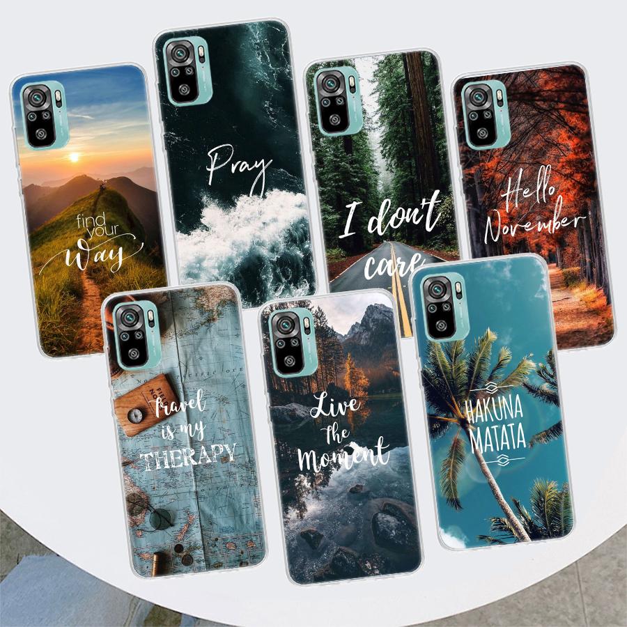 Чехол для телефона Travel Mountain Beach Proverb для Xiaomi Redmi 10 10C 10A 9T 9C 9A 9 Prime 8 8A 7 7A 6 6A K20 K30 K40 Pro S2 Fundas C