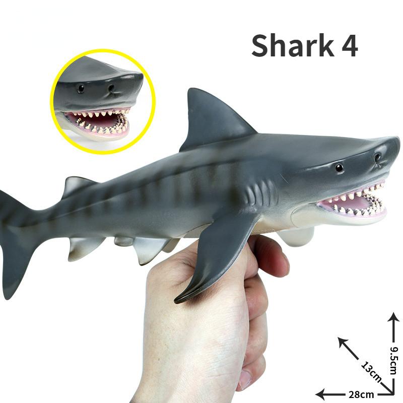 Savage Marine Sea Life Megalodon Фигурка Классические океанские животные Большая акула Модель рыбы Коллекция ПВХ Игрушка для детей Подарок