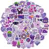 100 Small Size 4cm Purple Stickers Small Fresh Girl Purple Ins Wind Dopamine Hand Account DIY Stickers