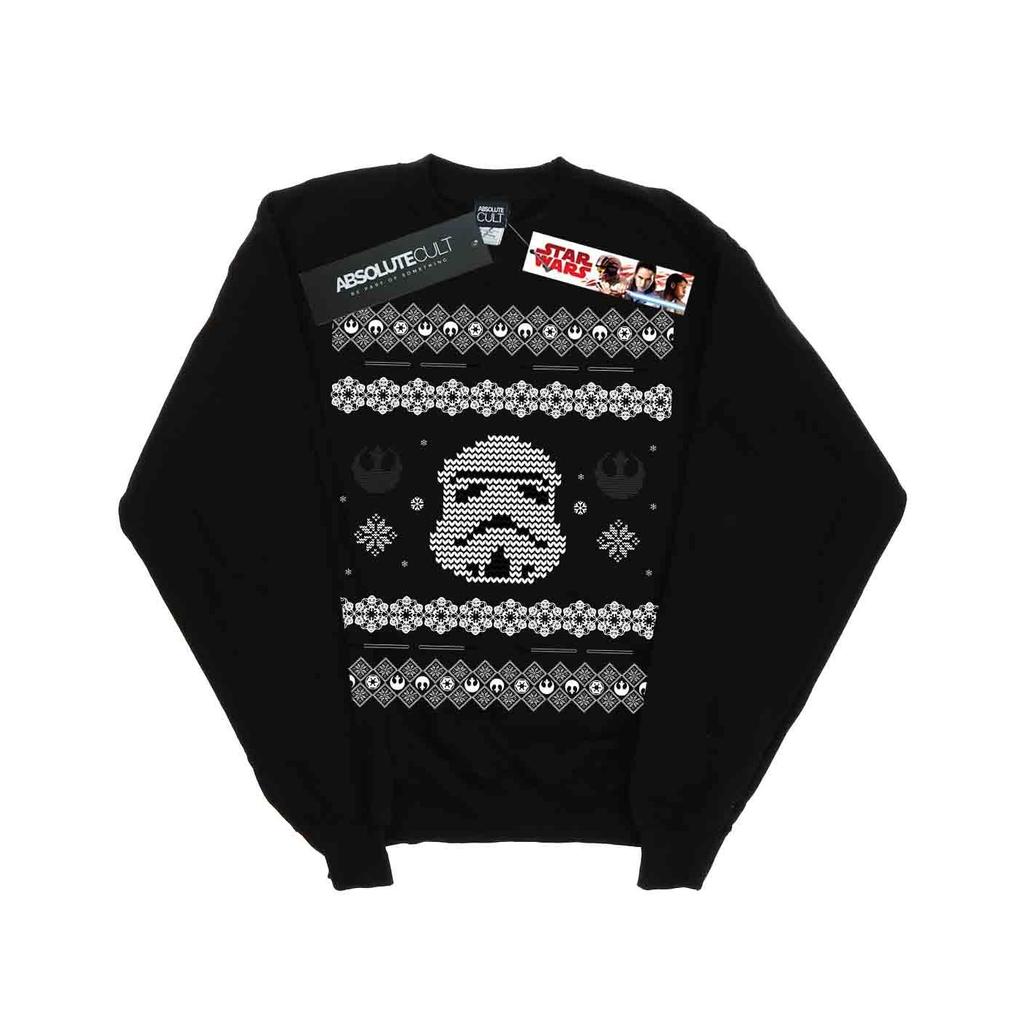 Star Wars Mens Stormtrooper Christmas Fair Isle Sweatshirt