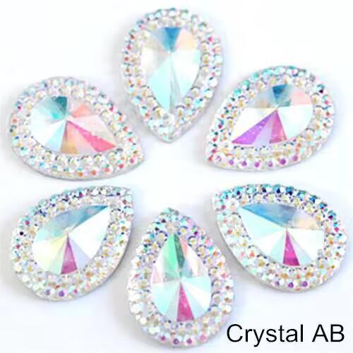 Капля воды из смолы, сшитая вручную, с плоским дном, аксессуары своими руками, декоративная одежда, головные уборы, обувь и шляпы, свадебное платье, плоская пряжка