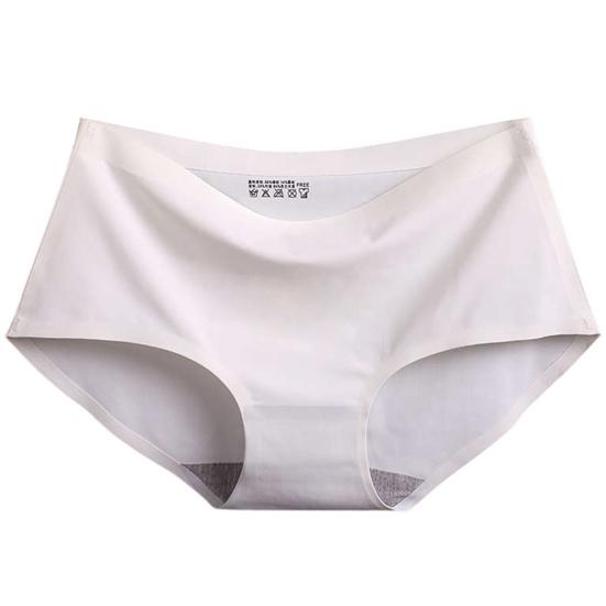 Women Panties Seamless Mid Waist High Elasticity Solid Color Anti-septic Soft Breathable Quick Dry Ice SIlk Comfortable No Constraint Lady Underpants