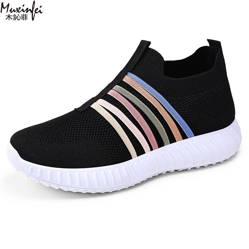 Women's Summer Shoes New Breathable Mesh Large Women's Casual Shoes Soft Bottom Versatile Women's Single Shoes
