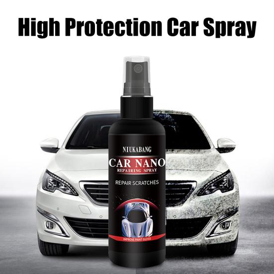 Автомобильный нано-спрей с высокой степенью защиты и быстрым покрытием с полотенцем. Экологичный ультра-гидрофобный эффективный спрей для ремонта царапин на автомобиле.