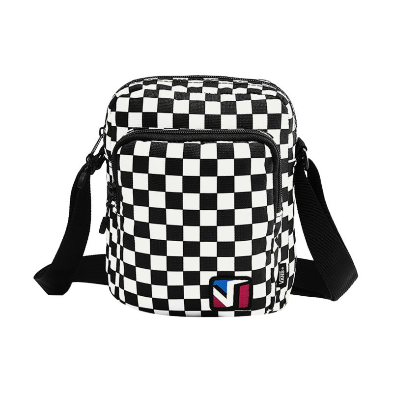 Vans Полиэстеровая наплечная сумка сумка-кроссбоди унисекс черно-белая клетчатая Vans VN0A4UQ5J0Z