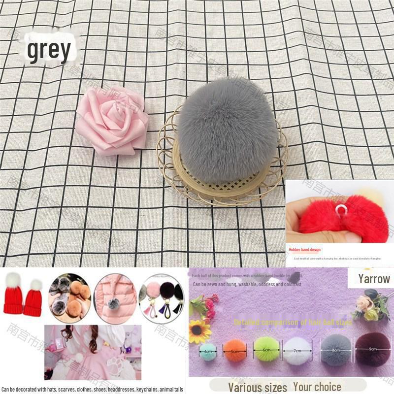 Помпоны из меха кролика Рекс для украшений, одежды, обуви, головных уборов, брелоков и сумок