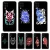 Прозрачный чехол для телефона Samsung Galaxy A13 A51 A71 A21S A12 A31 A52 A41 A23 A53 A73 A32 5G A03S Мягкий чехол Самурай Они Маска неоновый