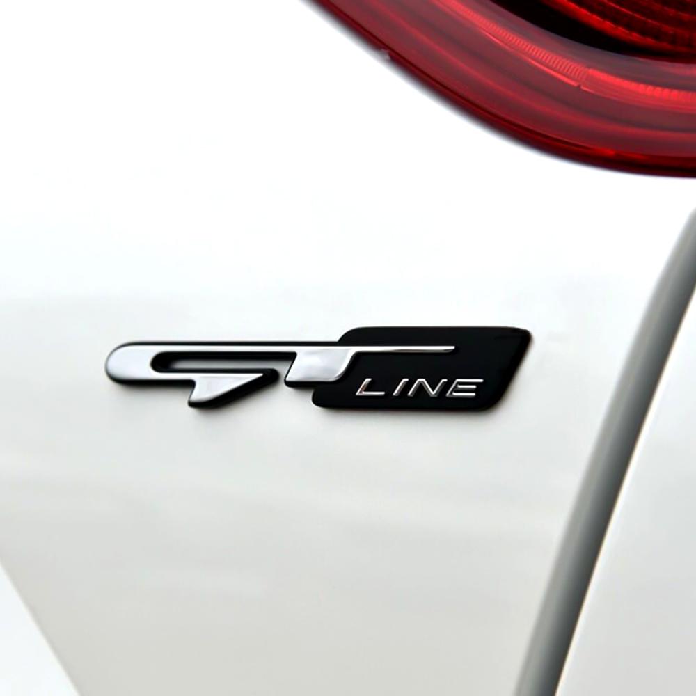 AIK1 3D ABS GT LINE Emblem Car Body Tail Badge Sticker Decoration For KIA Sportage Niro Rio Ceed Soul Sorento Picanto Optima K Cerato