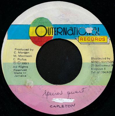 7-дюймовая пластинка CAPLETON Специальный гость НЕТ Outernational R 1991 Ямайка Регги Ска Даб Б/у