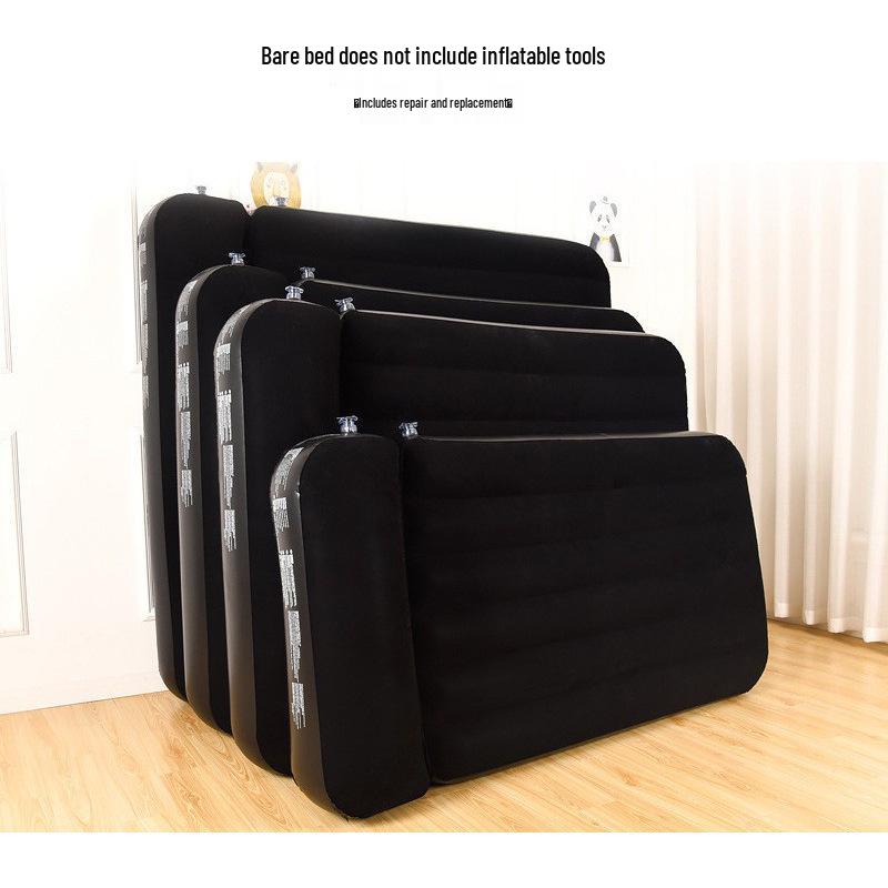 Inflatable Car Air Mattress - Outdoor/Indoor Flocking Bed, Foldable Single/Double
