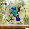 Easy Install Hanging Pendant Colorful Hummingbird Wall Decoration, Stained Acrylic Suncatcher for Window Nature Inspired Home Decor Decor, Decorative