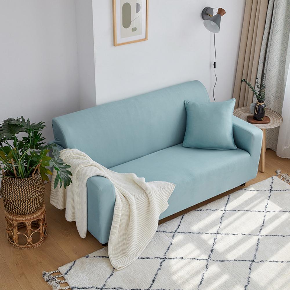 Эластичный чехол на диван, полная защита, накидки, однотонный протектор для подушек на все сезоны, универсальный размер