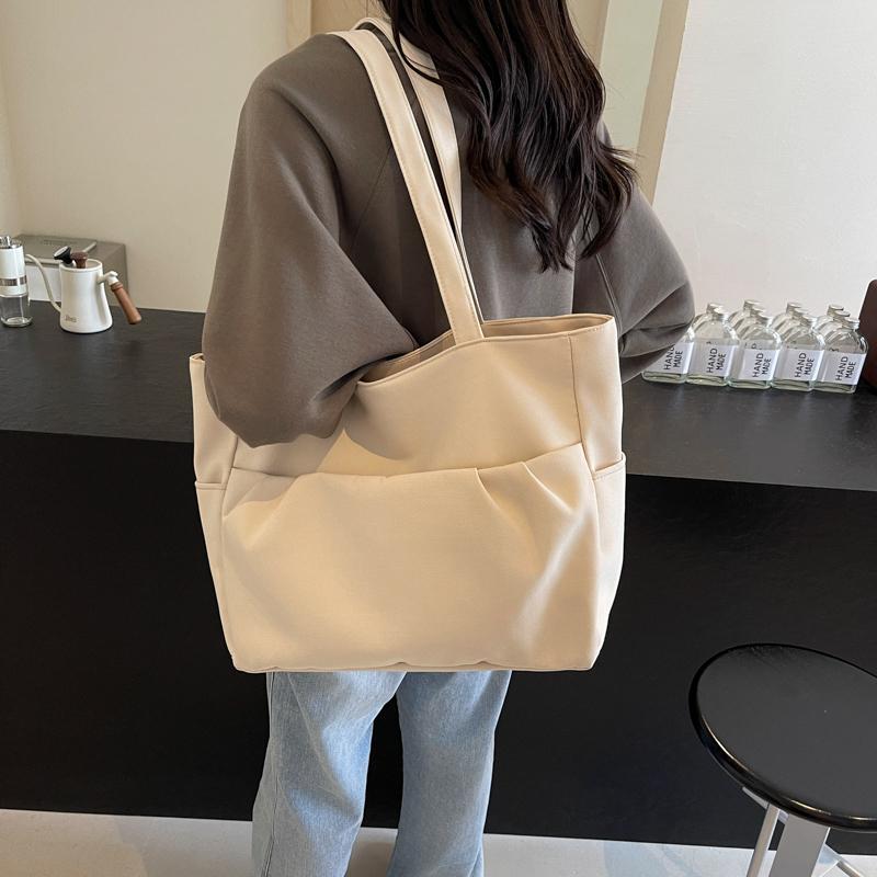 Холщовая сумка женская сумка через плечо большая вместительная сумка для поездок на работу однотонная сумка