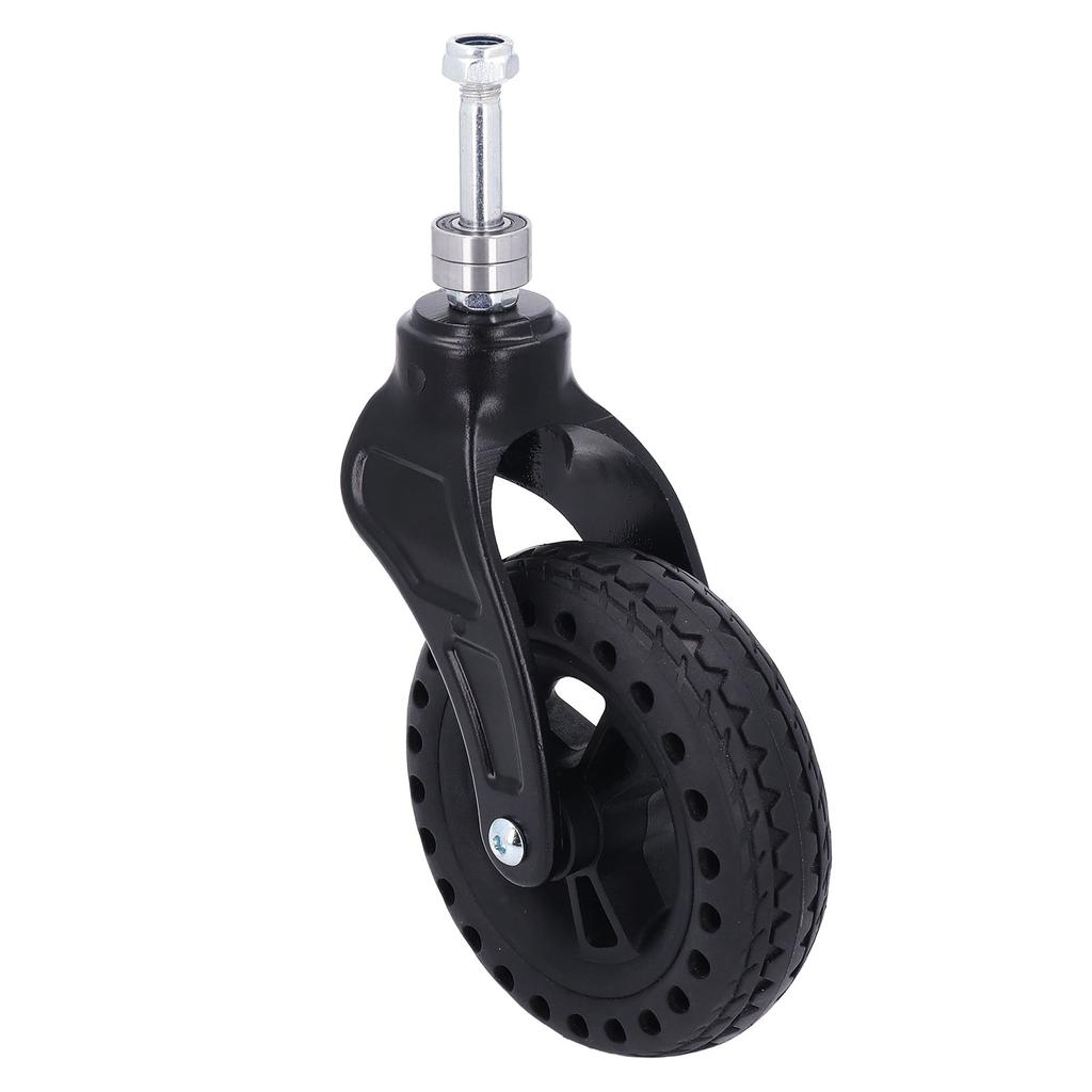 Trolley Front Wheel 6in Replacement TPE Rubber Non Slip Solid for Castor 75KG Load