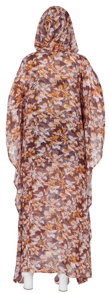 Moomaya Кафтан с капюшоном для женщин, длинное бикини с принтом, прикрытие, летнее, турецкое