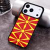 Чехол для телефона с флагом Македонии для iPhone 17 16 15 Pro Max Air 14 13 12 11 Plus Ударопрочный Чехол Capa