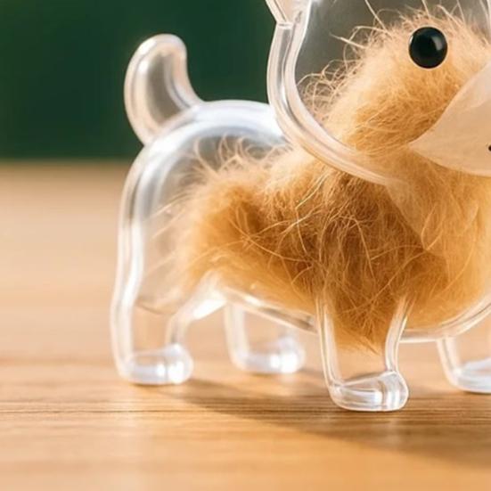 2/5Pcs Pet Hair Storage Box Keychain Portable Pet Memory Holder Secret Fur Collection Box Pet Hair Souvenir Box Keyring