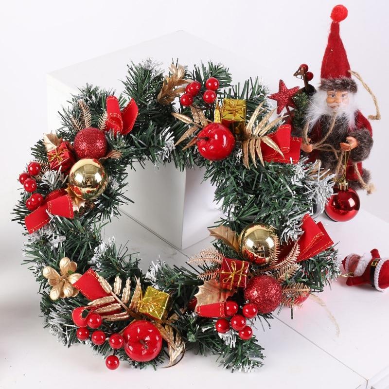 Front Door Wreath Outdoor Indoor Artificial Green Leaves Home Decoration