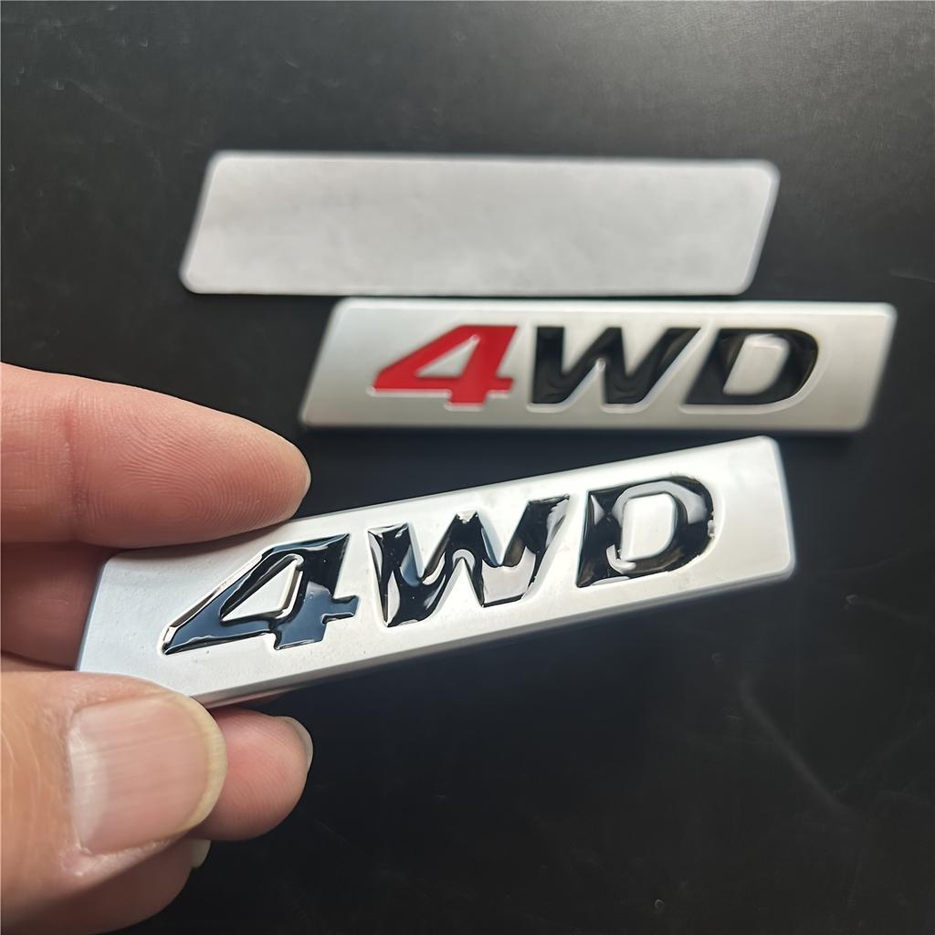 3D Metal Emblem Four-Wheel Drive 4WD Sticker Suitable for Cars Trucks Motorcycles SUVs Hood Trunk Fender Side Door, Body Decorative Decal Accessories