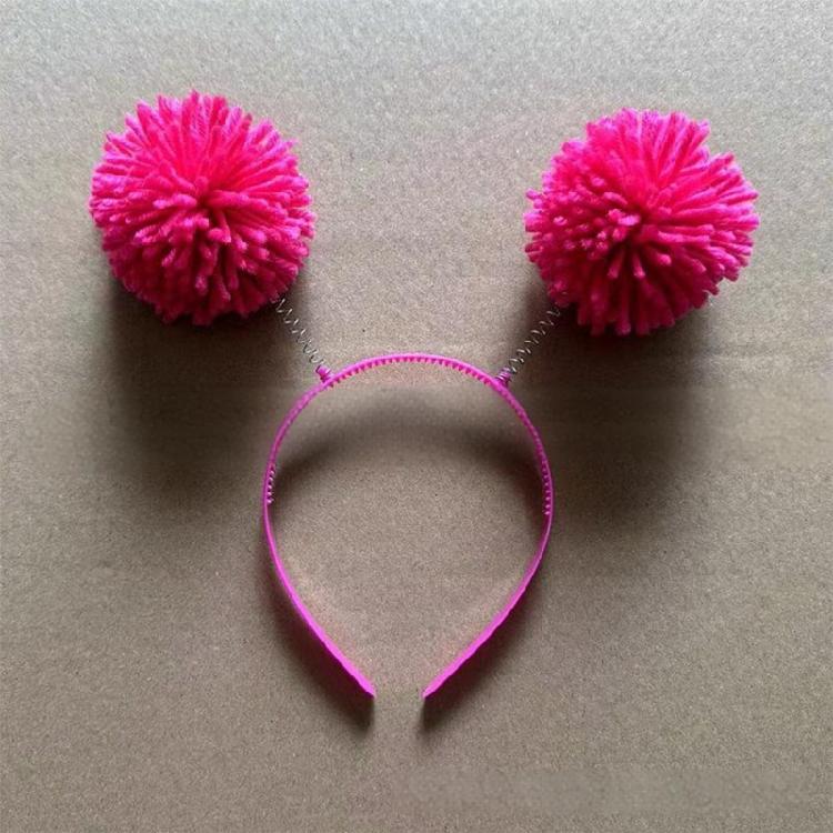 Pompoms Headband Photo Props Fun Hair Hoop 2025 for Party New Year