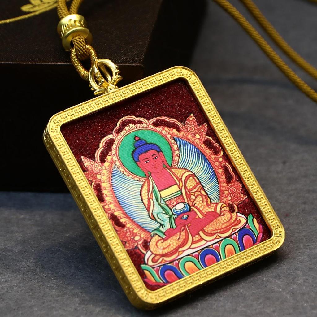 Тибетская ручная роспись Тханка: Минеральный пигмент Зодиак и Восемь Божеств-Хранителей