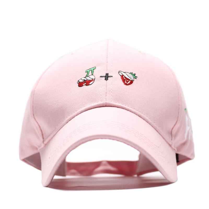 Fashion fruit embroidery curved brim baseball cap outdoor leisure shopping couple hat