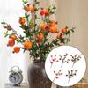 Artificial Persimmon Branch Autumn Fruit Decor Fake Flowers
