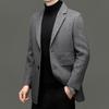 Mid-length Wool Double-sided Cashmere Coat for Men In Winter Middle-aged Dad Removable Down Liner Wool Woolen Coat