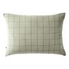 Woven-dyed Pillowcase Large Checks Deco "Gaïa Match" 60 X 60 Cm & 50 X 70 Cm "Cotton Gauze" - Gaïa Match Water Green - 50 X