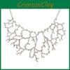 Модное однотонное женское металлическое колье в форме коралла для артистичных женщин