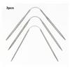 3 шт. коротких вязальных спиц из нержавеющей стали - 2 мм, 3 мм, 4 мм - инструмент для вязания свитеров - для любителей вязания - идеальный подарок для мастеров