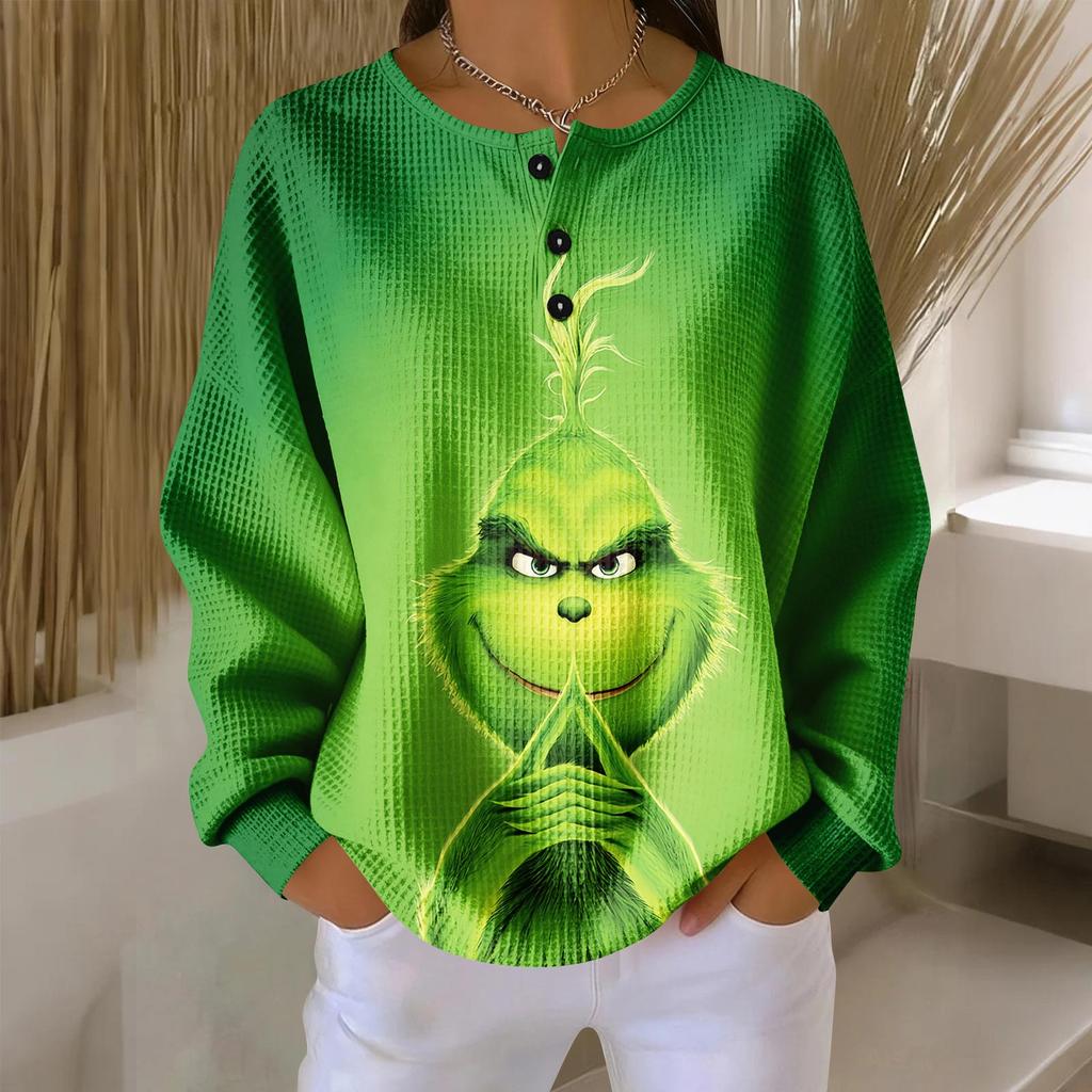 Women's Casual Shirts Long Sleeve Tops Button Up V Neck Loose Knit Fall Favorites For Women