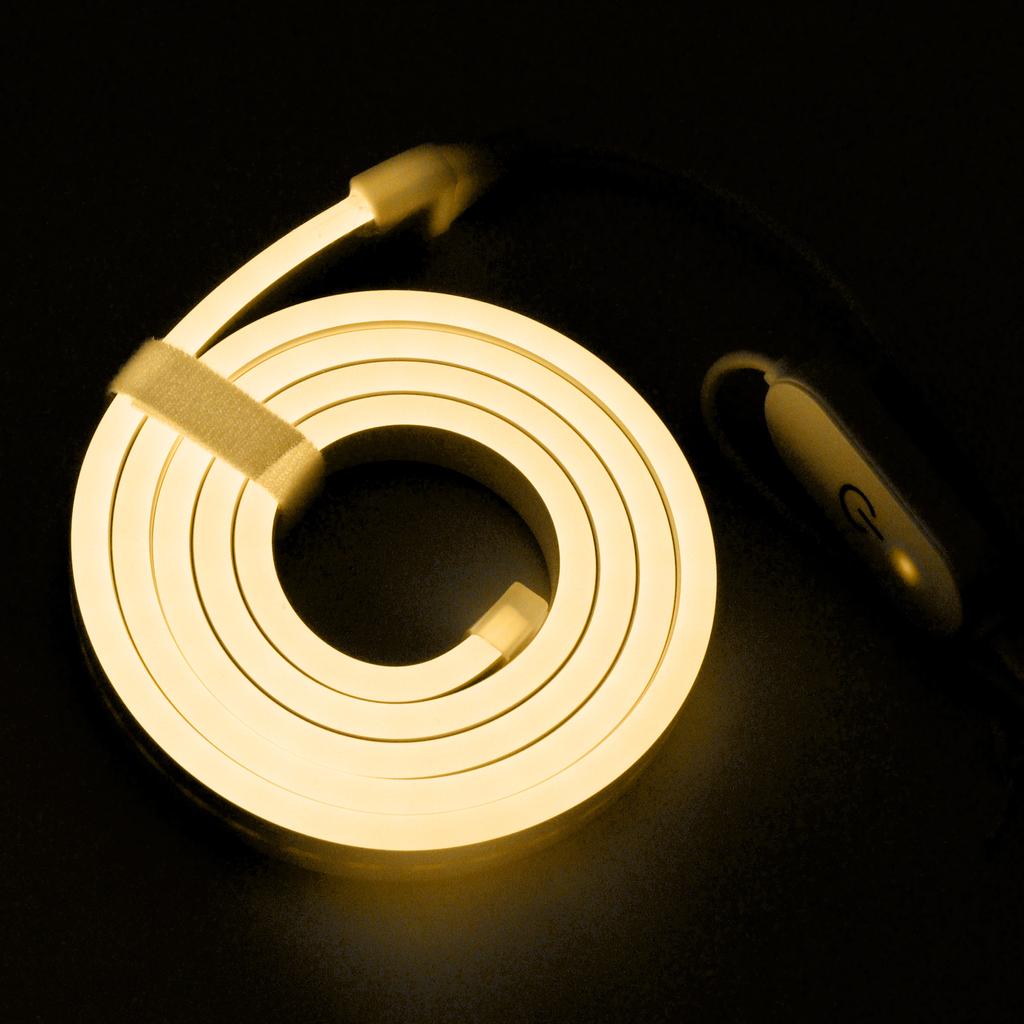 5M Neon Light Strip Touch Control Flexible Neon  USB Silicone Soft Light Waterproof Light Bar for Outdoor Holiday Party Lighting