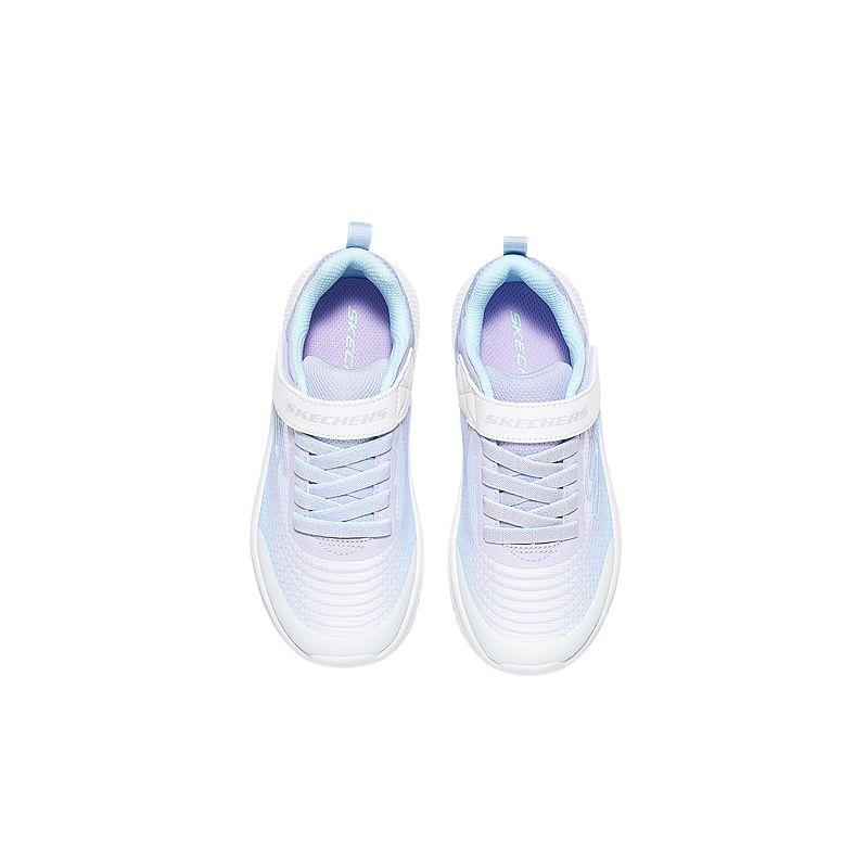 Skechers Модные Удобные Нескользящие Прочные Низкие Повседневные Кроссовки для Девочек Дети Белый Фиолетовый 303575L-WLVM