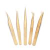 Eyelash Extension Tweezers Straight Curved Tweezers Classic & Volume Lashes Extensions Tweezers Dolphin/Golden