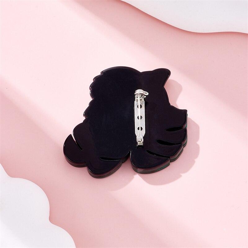 Blucome Женская брошь в форме листа и тигра из акрилового материала, милая ручная работа, простые изысканные аксессуары для вечеринки, подарок