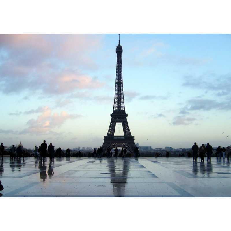 Framed Eiffel Tower & Leaning Tower of Pisa Poster with Free Shipping