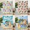 Cartoon B-Blueys Bandit-Chillis Printed Blanket Picnic Blankets Warm Blanket Soft and Comfortable Blanket Home Travel Birthday