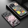 Чехол С Узором Из Цветных Цветов Для iPhone 17 Pro Max Чехол iPhone 16 Pro Max 15 14 13 16E 17E Магнитный Для Magsafe Гибридная Матовая Крышка