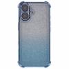 For iPhone 16 Case Glitter TPU Phone Cover Reinforced Corners - Blue