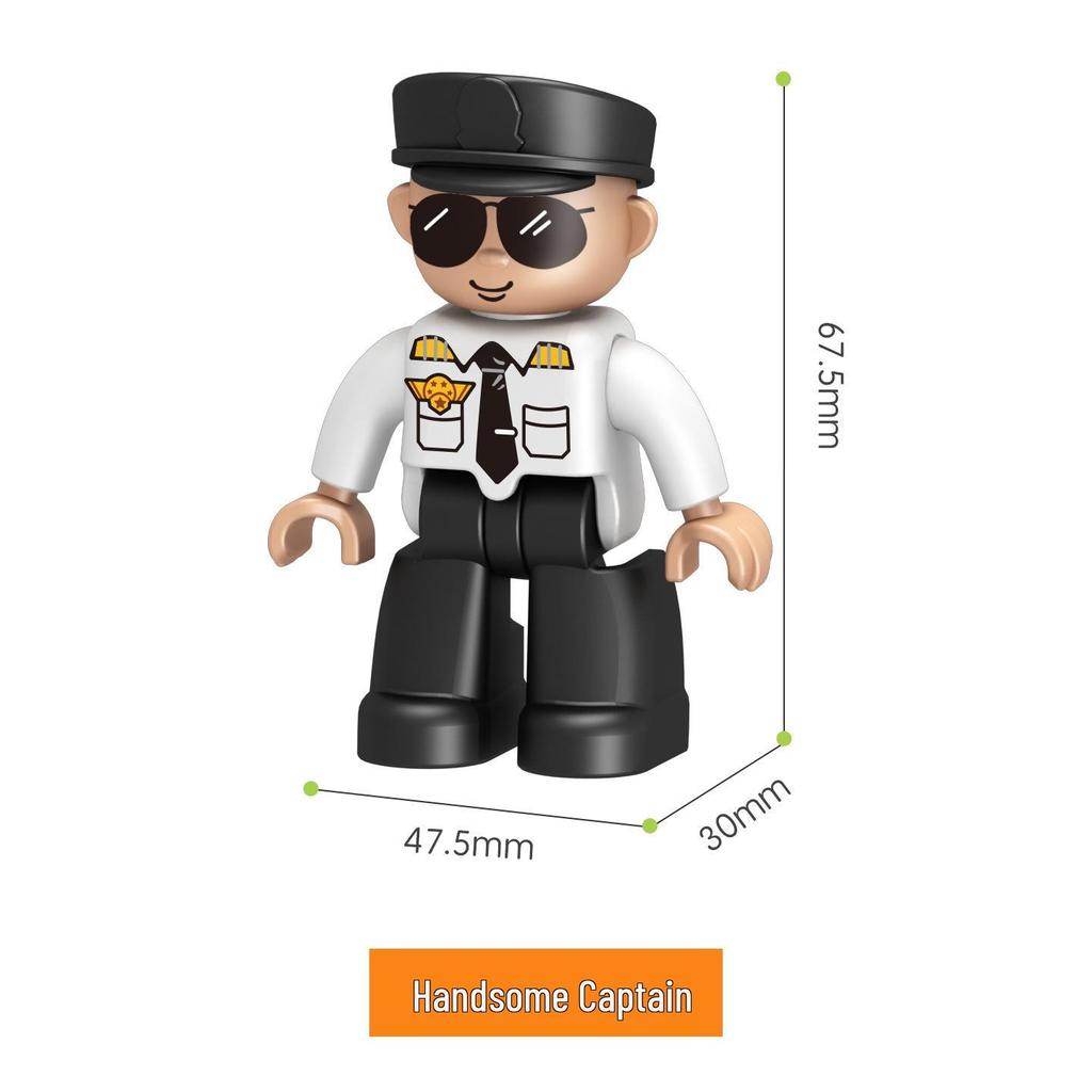 Совместимо с LEGO Duplo: Крупные блоки, Аксессуары, Фигурки, Минифигурки, Куклы, Персонажи и Профессиональные роли (например, Полиция)