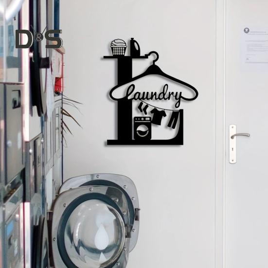 Знак прачечной, винтажный металлический настенный художественный знак, подвесное украшение на тему прачечной, украшение для двери прачечной, настенная полка