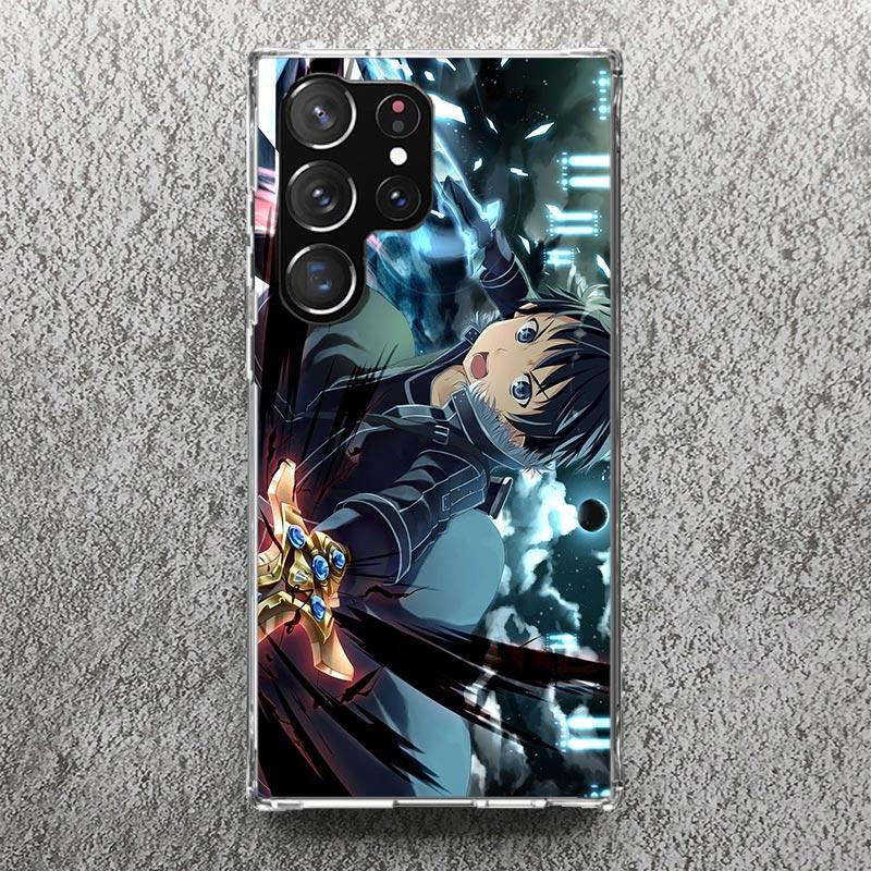 Чехол для телефона Аниме Sword Art Online для Samsung Galaxy S25 S24 S23 Ultra S22 Plus S21 S20 FE S10 + S25Ultra S24U Мягкий чехол-оболочка