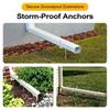 2Pcs Adjustable Gutter Extension Bracket Outdoor Rain Gutter Stake Extension Support RustProof Anchors For Pipe Support