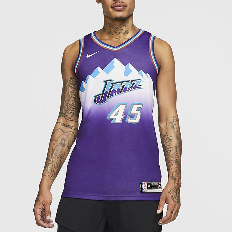 Nike X NBA Юта Джаз Донован Митчелл Классическое издание Swingman Джерси Фиолетовый AV4517-504