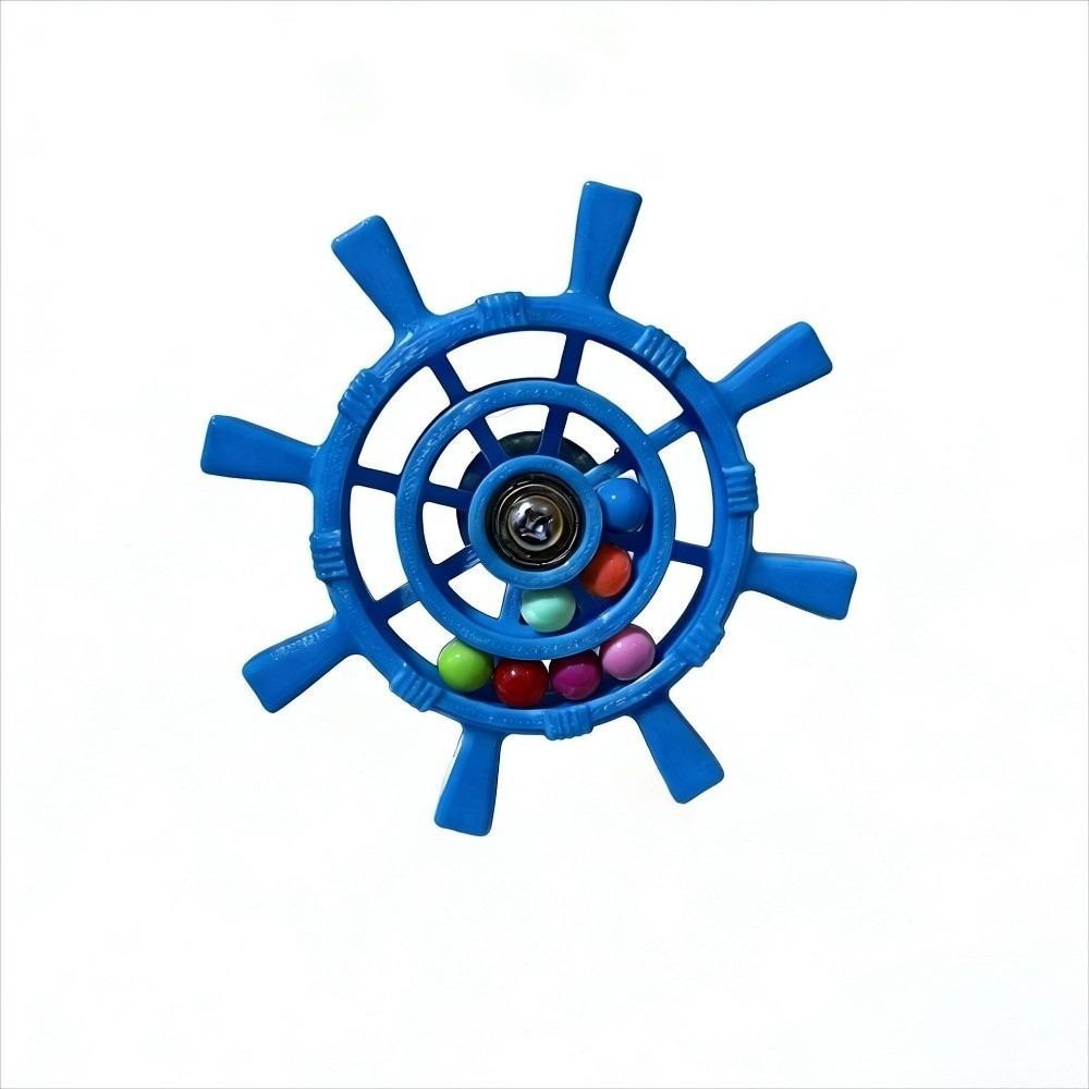 Bite Resistant Interactive Spinning Wheel Rudder Shaped Parrots Rotating Toys Entertainment