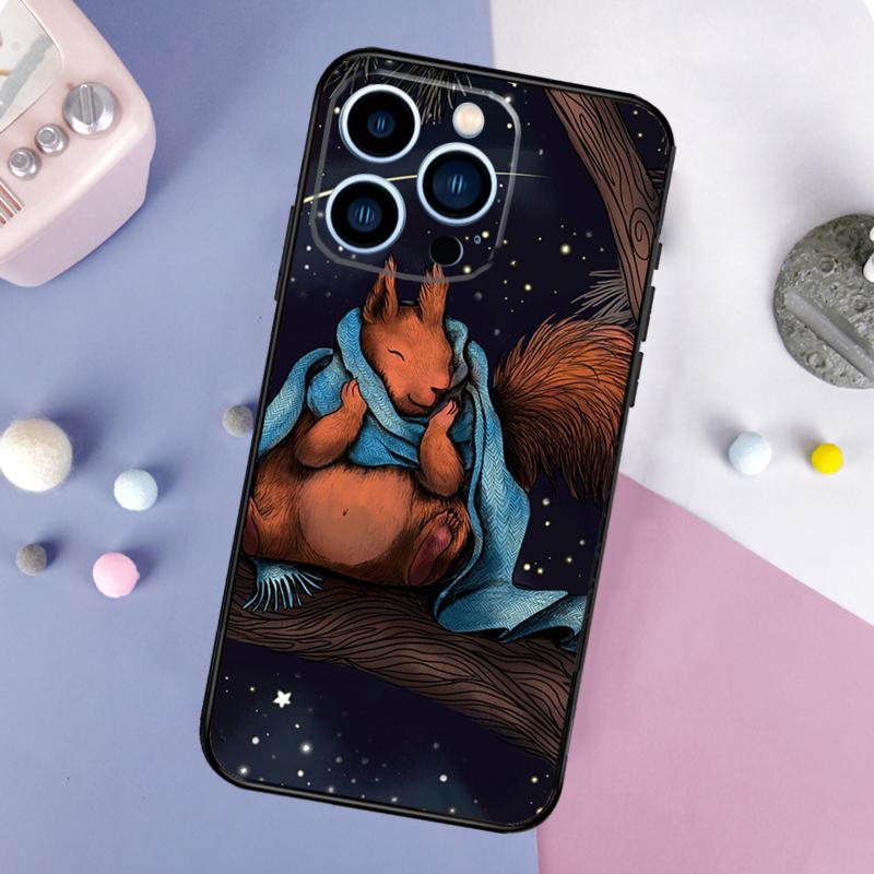 Милый чехол с животным белкой для iPhone 16 15 14 Pro 11 12 13 Pro Max XS X XR Plus 12 13 Mini Мягкая крышка