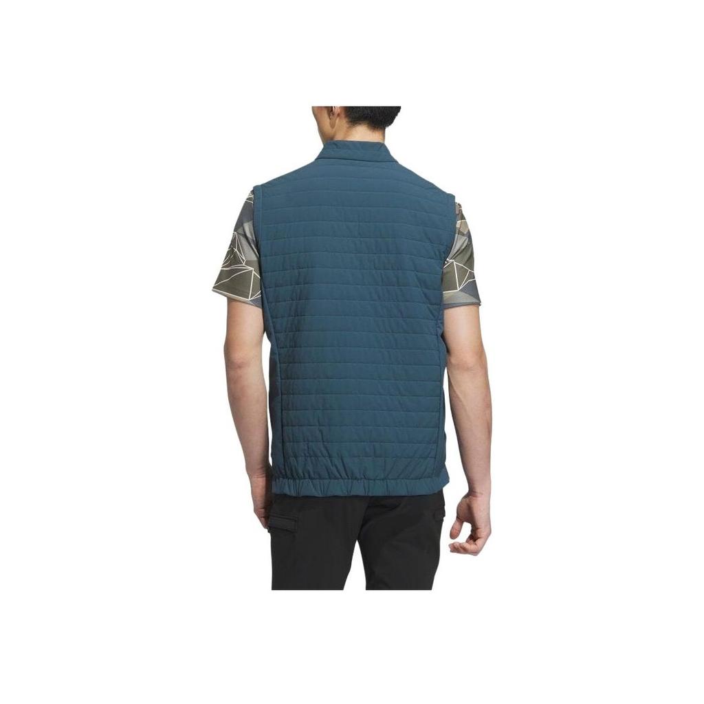 Adidas Приталенный однотонный фирменный принт круглый вырез без рукавов жилет мужской жилет зеленый IA2611