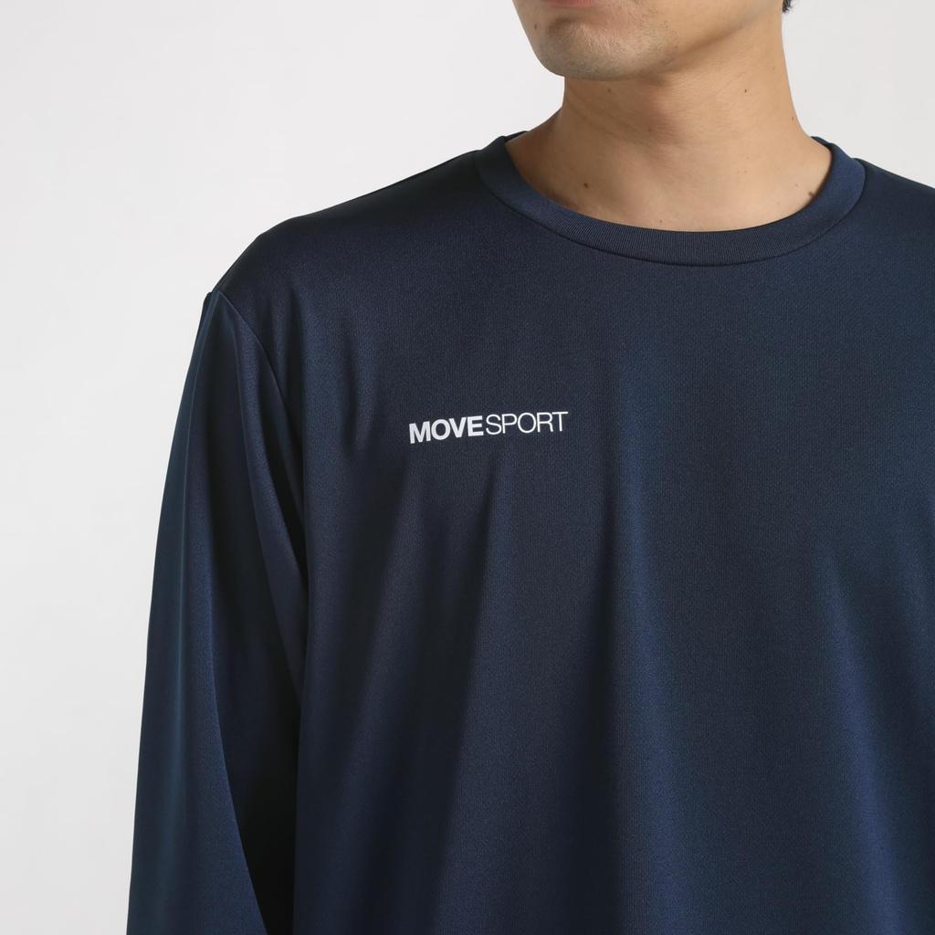 DESCENTE Long Sleeve Dry L T-Shirt, Moisture-Wicking, Quick-Drying, Stretch, Training, One-Point Design, Innerwear, Unisex, Simple, NV00(ST4FLTZ0MB)